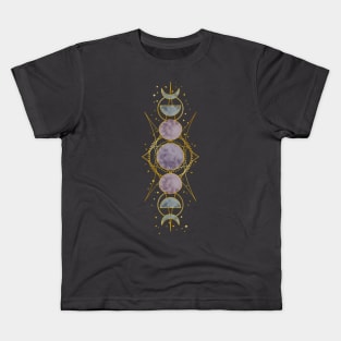 Gold Moonphases Kids T-Shirt